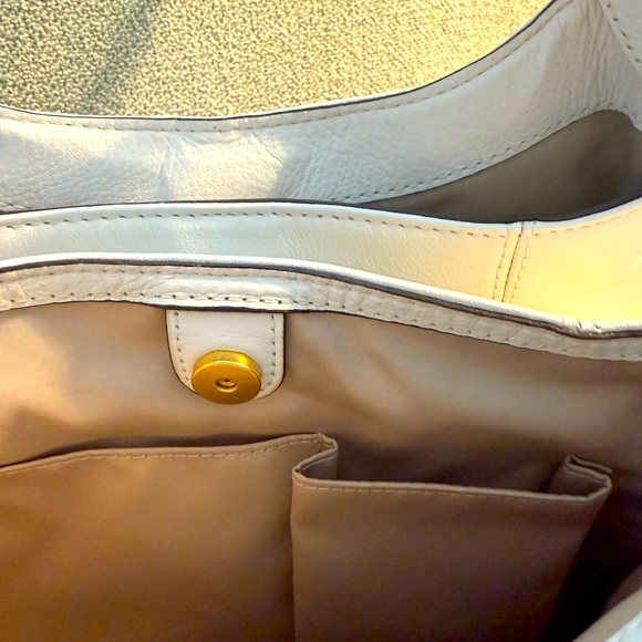 Coach White Leather Shoulder Bag with Gold Accents $39 - Picture 4 of 8
